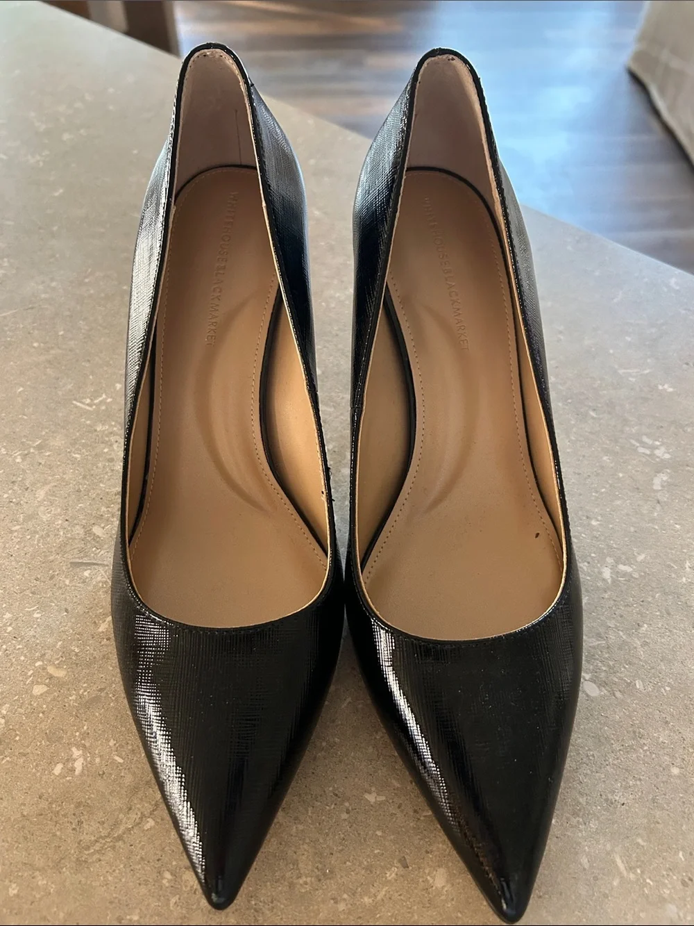 Black and White Pointed-Toe Women's Pumps- brand new- worn once.